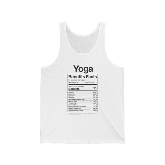 Yoga Benefits Facts Tank Top — Sherocks Fit Athletic Yoga Tank